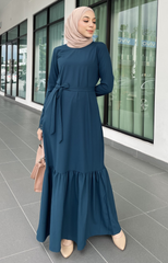 Jacqueline ruffle dress v2 Tealgreen