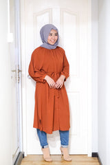 Amyra balloon sleeve oversized long tunic